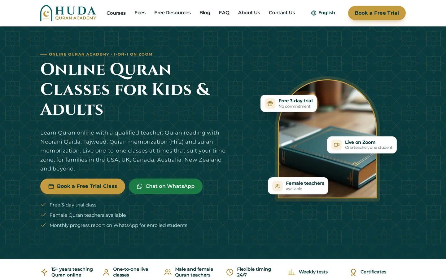 Huda Quran Academy — screenshot
