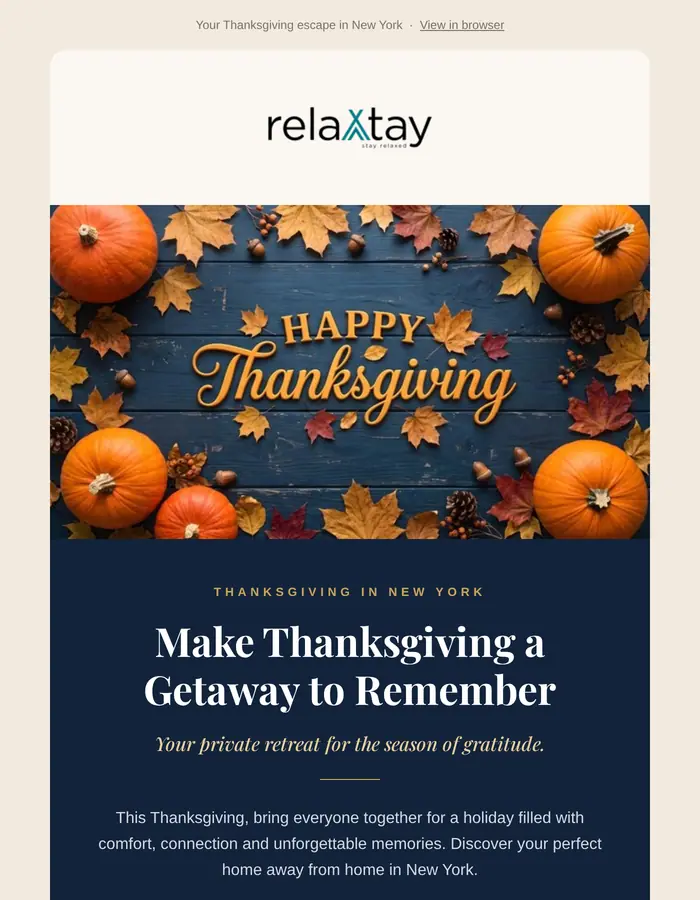 Relaxtay — Email campaigns